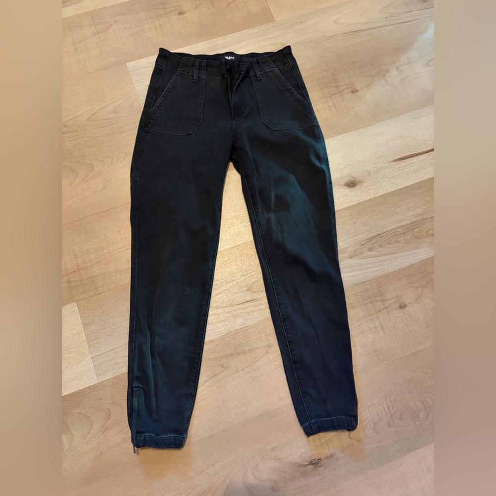 PAIGE Midnight Black Trousers